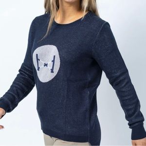 TKEQ cross rails horse sweater - large